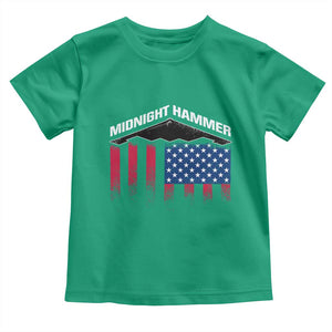 Operation Midnight Hammer Toddler T Shirt Tactical Warfare Jets Bombers Military American Flag TS10 Irish Green Print Your Wear