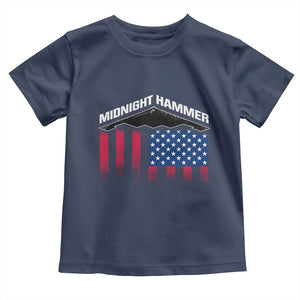 Operation Midnight Hammer Toddler T Shirt Tactical Warfare Jets Bombers Military American Flag TS10 Navy Print Your Wear