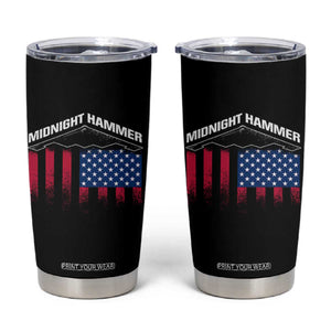 Operation Midnight Hammer Tumbler Cup Tactical Warfare Jets Bombers Military American Flag TS10 Black Print Your Wear