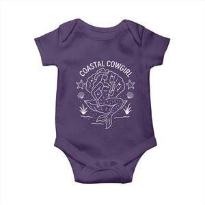 Coastal Cowgirl Baby Onesie Mermaid Rodeo Western Beach TS10 Purple Print Your Wear