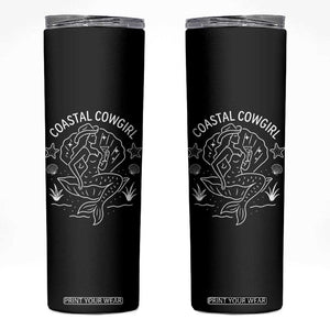 Coastal Cowgirl Skinny Tumbler Mermaid Rodeo Western Beach TS10 Black Print Your Wear