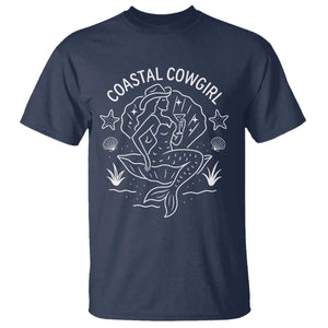 Coastal Cowgirl T Shirt Mermaid Rodeo Western Beach TS10 Navy Print Your Wear