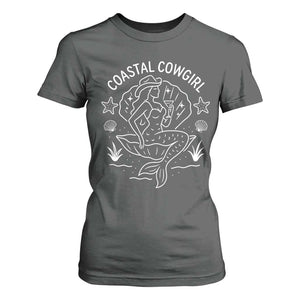 Coastal Cowgirl T Shirt For Women Mermaid Rodeo Western Beach TS10 Dark Heather Print Your Wear