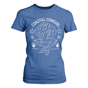 Coastal Cowgirl T Shirt For Women Mermaid Rodeo Western Beach TS10 Royal Blue Print Your Wear