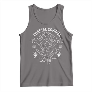 Coastal Cowgirl Tank Top Mermaid Rodeo Western Beach TS10 Deep Heather Print Your Wear