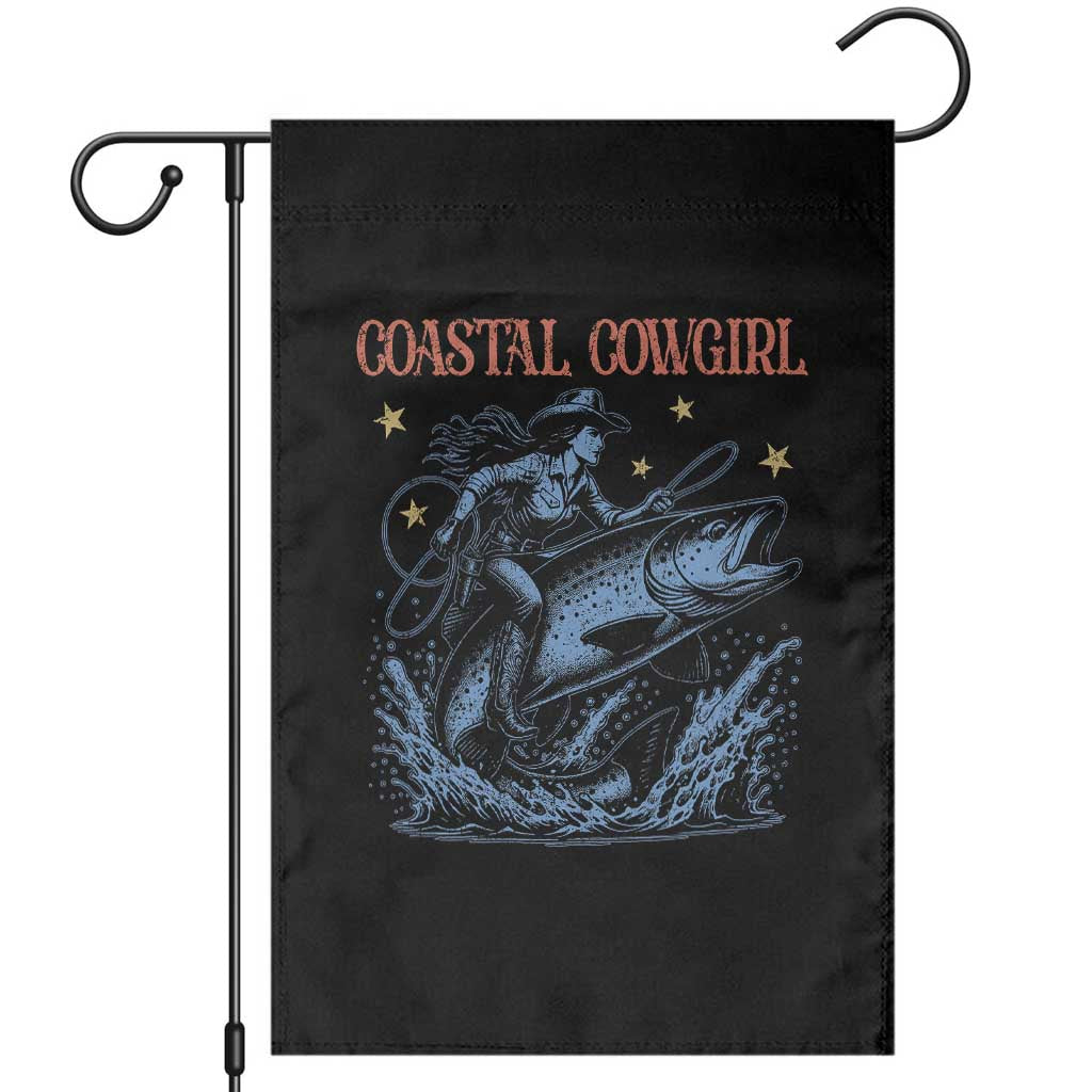 Coastal Cowgirl Garden Flag Funny Western Country Rodeo Cowgirl Fishing TS10 Black Print Your Wear
