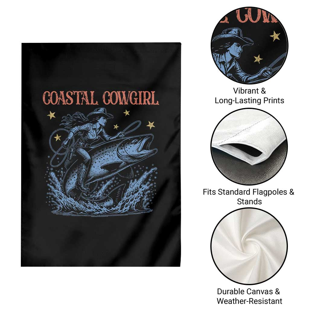 Coastal Cowgirl Garden Flag Funny Western Country Rodeo Cowgirl Fishing TS10 Print Your Wear
