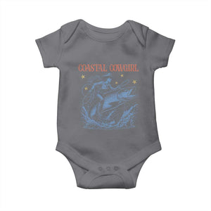 Coastal Cowgirl Baby Onesie Funny Western Country Rodeo Cowgirl Fishing TS10 Charcoal Print Your Wear