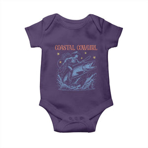 Coastal Cowgirl Baby Onesie Funny Western Country Rodeo Cowgirl Fishing TS10 Purple Print Your Wear