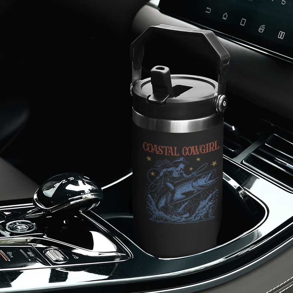 Coastal Cowgirl Flip Straw Tumbler Funny Western Country Rodeo Cowgirl Fishing TS10 Print Your Wear