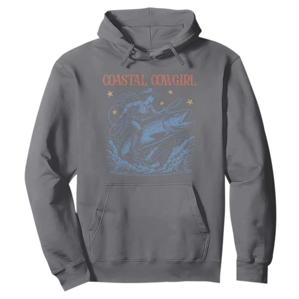 Coastal Cowgirl Hoodie Funny Western Country Rodeo Cowgirl Fishing TS10 Charcoal Print Your Wear