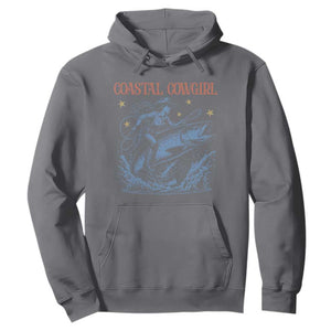Coastal Cowgirl Hoodie Funny Western Country Rodeo Cowgirl Fishing TS10 Charcoal Print Your Wear