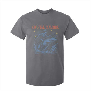 Coastal Cowgirl T Shirt For Kid Funny Western Country Rodeo Cowgirl Fishing TS10 Charcoal Print Your Wear