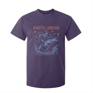 Coastal Cowgirl T Shirt For Kid Funny Western Country Rodeo Cowgirl Fishing TS10 Purple Print Your Wear