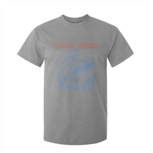 Coastal Cowgirl T Shirt For Kid Funny Western Country Rodeo Cowgirl Fishing TS10 Sport Gray Print Your Wear