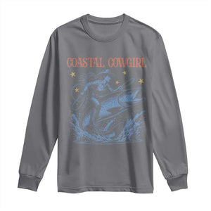 Coastal Cowgirl Long Sleeve Shirt Funny Western Country Rodeo Cowgirl Fishing TS10 Charcoal Print Your Wear