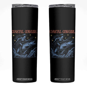 Coastal Cowgirl Skinny Tumbler Funny Western Country Rodeo Cowgirl Fishing TS10 Black Print Your Wear
