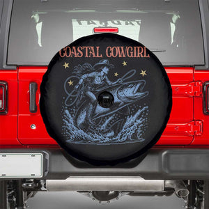 Coastal Cowgirl Spare Tire Cover Funny Western Country Rodeo Cowgirl Fishing TS10 Black Print Your Wear
