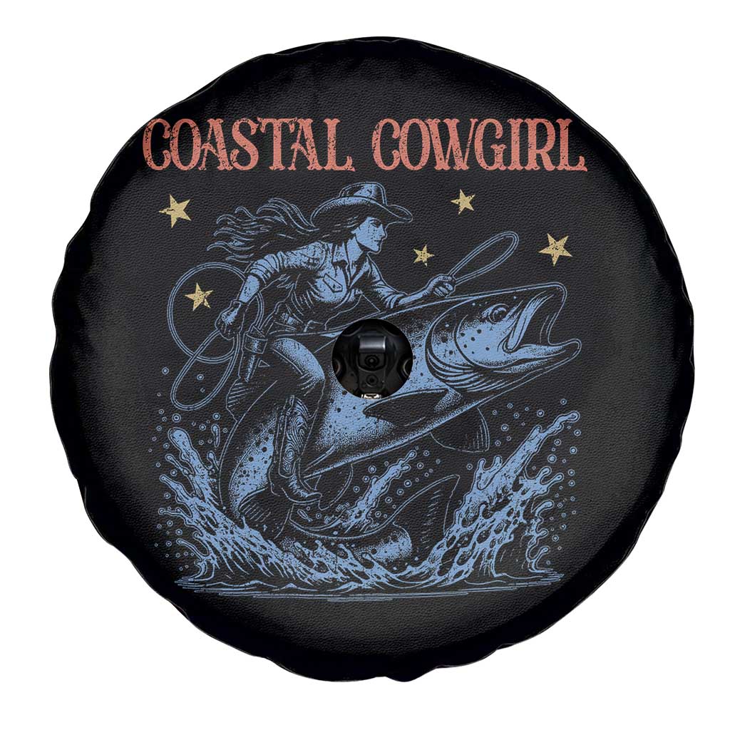 Coastal Cowgirl Spare Tire Cover Funny Western Country Rodeo Cowgirl Fishing TS10 Print Your Wear