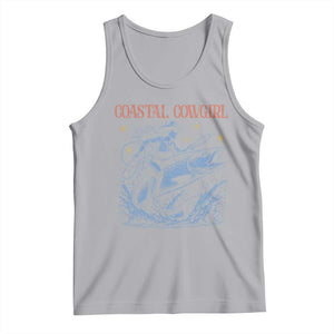 Coastal Cowgirl Tank Top Funny Western Country Rodeo Cowgirl Fishing TS10 Athletic Heather Print Your Wear