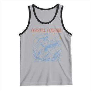 Coastal Cowgirl Tank Top Funny Western Country Rodeo Cowgirl Fishing TS10 Athletic Heather Black Print Your Wear