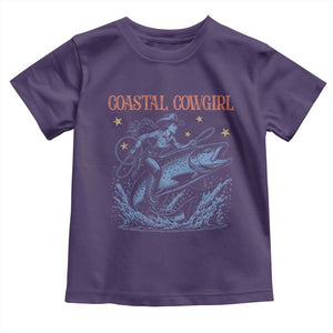 Coastal Cowgirl Toddler T Shirt Funny Western Country Rodeo Cowgirl Fishing TS10 Purple Print Your Wear