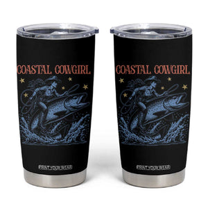 Coastal Cowgirl Tumbler Cup Funny Western Country Rodeo Cowgirl Fishing TS10 Black Print Your Wear