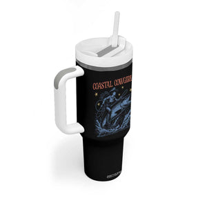 Coastal Cowgirl Tumbler With Handle Funny Western Country Rodeo Cowgirl Fishing TS10 Print Your Wear