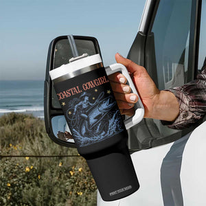 Coastal Cowgirl Tumbler With Handle Funny Western Country Rodeo Cowgirl Fishing TS10 Print Your Wear