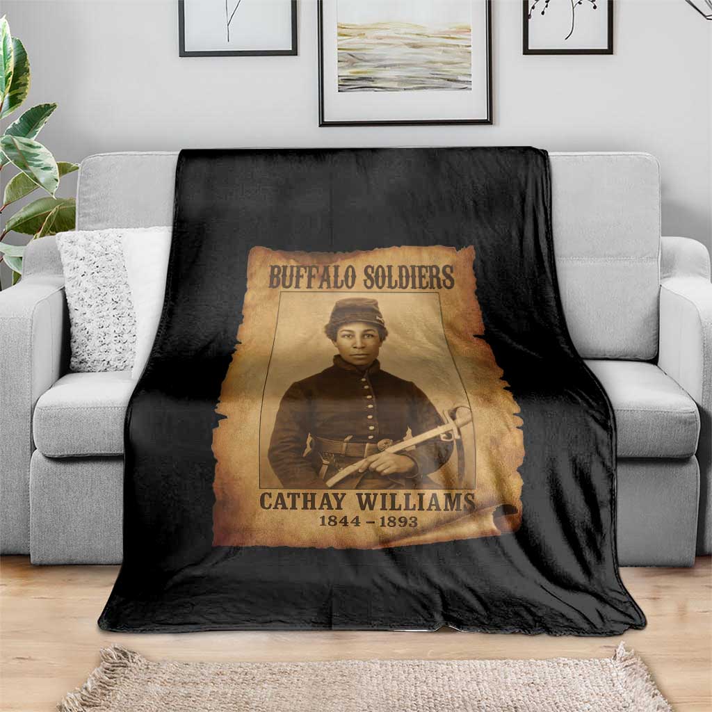 Cathay Williams Throw Blanket Buffalo Soldier First African American Female Soldier TS10 Print Your Wear