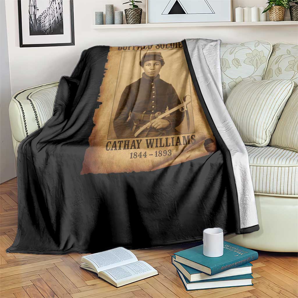 Cathay Williams Throw Blanket Buffalo Soldier First African American Female Soldier TS10 Print Your Wear