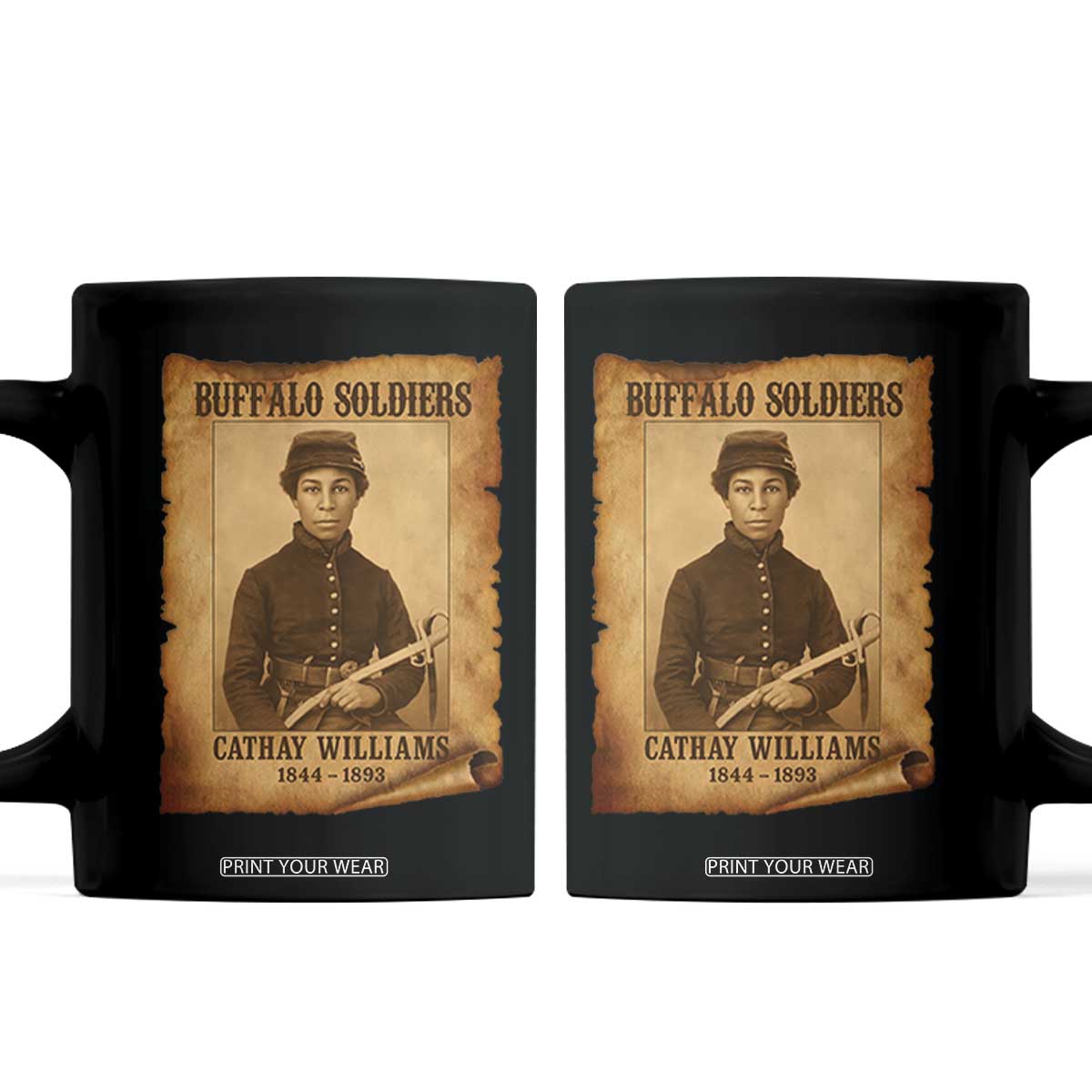 Cathay Williams Coffee Mug Buffalo Soldier First African American Female Soldier TS10 Black Print Your Wear