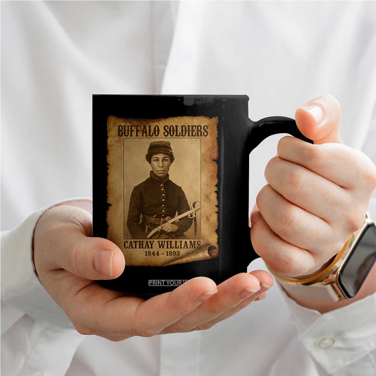 Cathay Williams Coffee Mug Buffalo Soldier First African American Female Soldier TS10 Print Your Wear