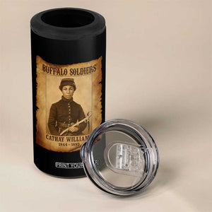 Cathay Williams 4 in 1 Can Cooler Tumbler Buffalo Soldier First African American Female Soldier TS10 Print Your Wear