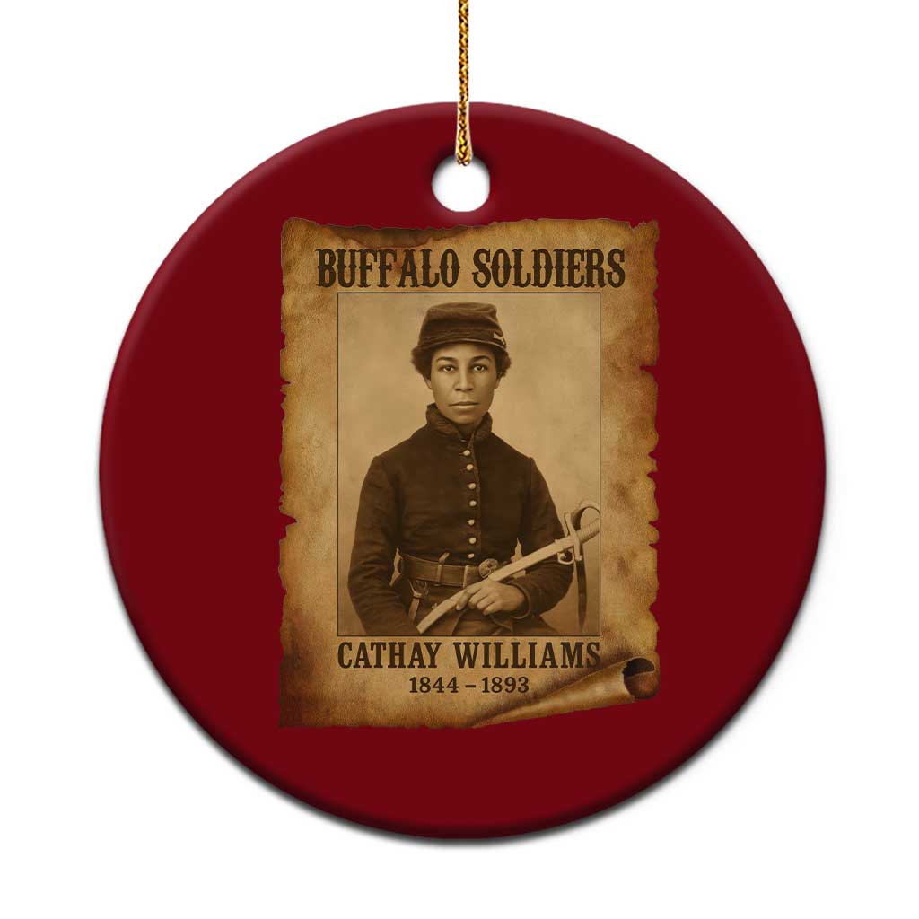 Cathay Williams Ceramic Ornament Buffalo Soldier First African American Female Soldier TS10 1pc Red Print Your Wear