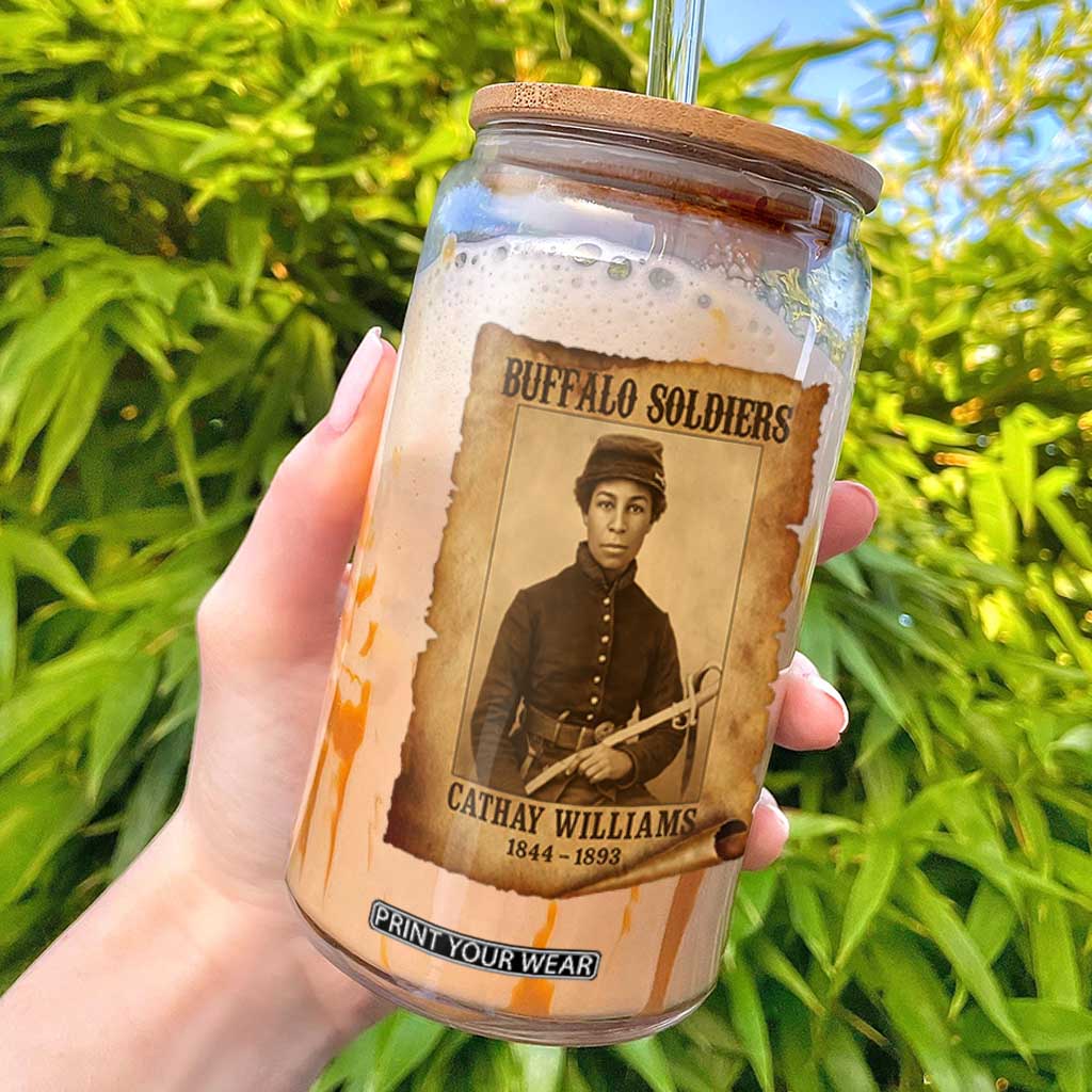 Cathay Williams Glass Can Buffalo Soldier First African American Female Soldier TS10 Black Print Your Wear