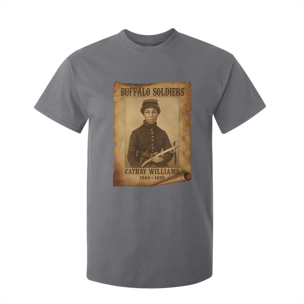 Cathay Williams T Shirt For Kid Buffalo Soldier First African American Female Soldier TS10 Charcoal Print Your Wear