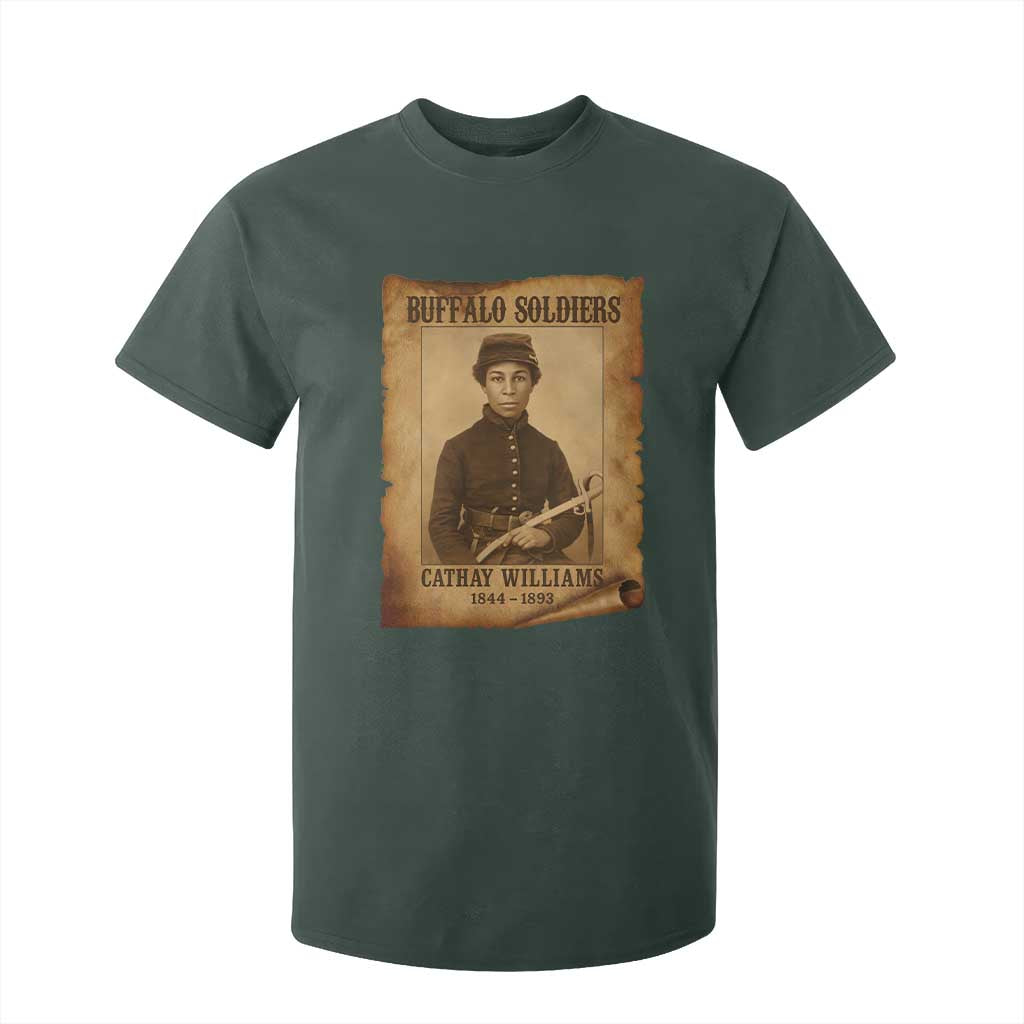 Cathay Williams T Shirt For Kid Buffalo Soldier First African American Female Soldier TS10 Dark Forest Green Print Your Wear