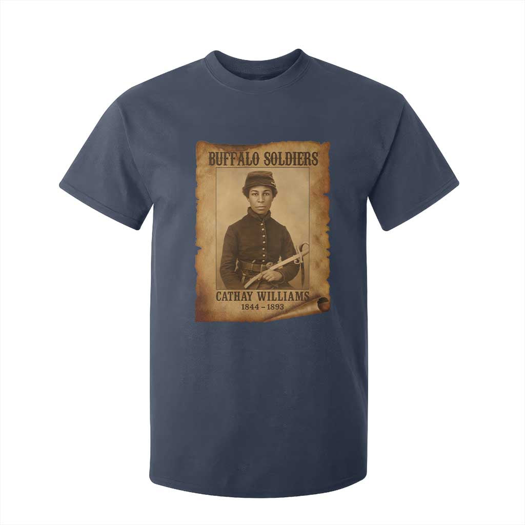 Cathay Williams T Shirt For Kid Buffalo Soldier First African American Female Soldier TS10 Navy Print Your Wear