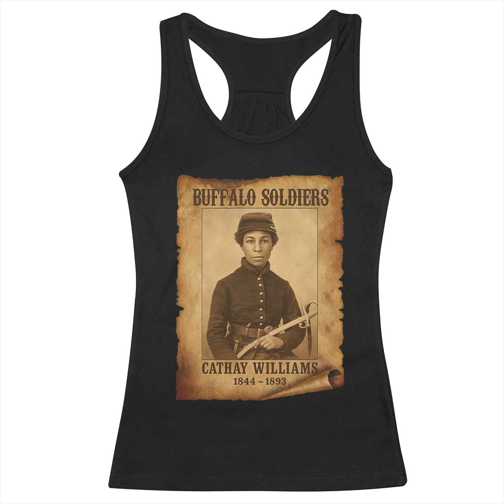 Cathay Williams Racerback Tank Top Buffalo Soldier First African American Female Soldier TS10 Black Print Your Wear