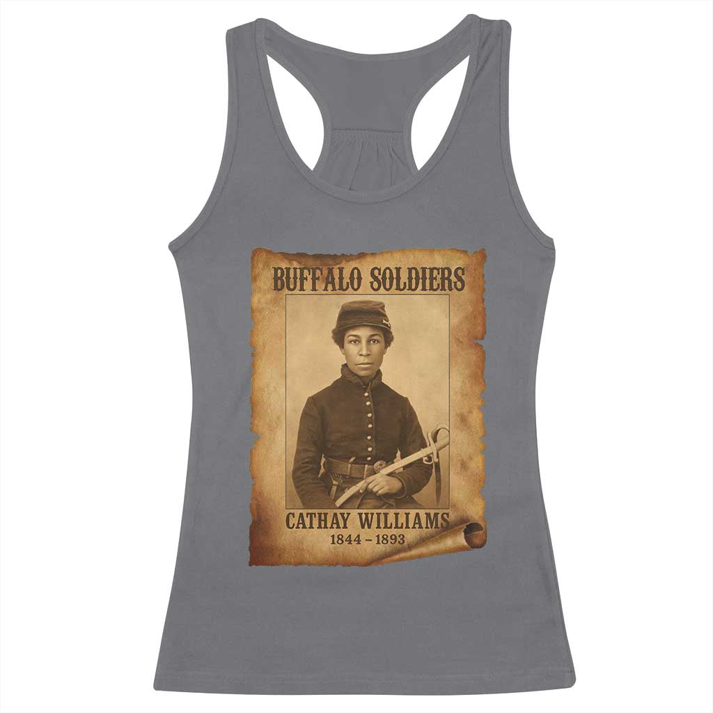 Cathay Williams Racerback Tank Top Buffalo Soldier First African American Female Soldier TS10 Charcoal Print Your Wear