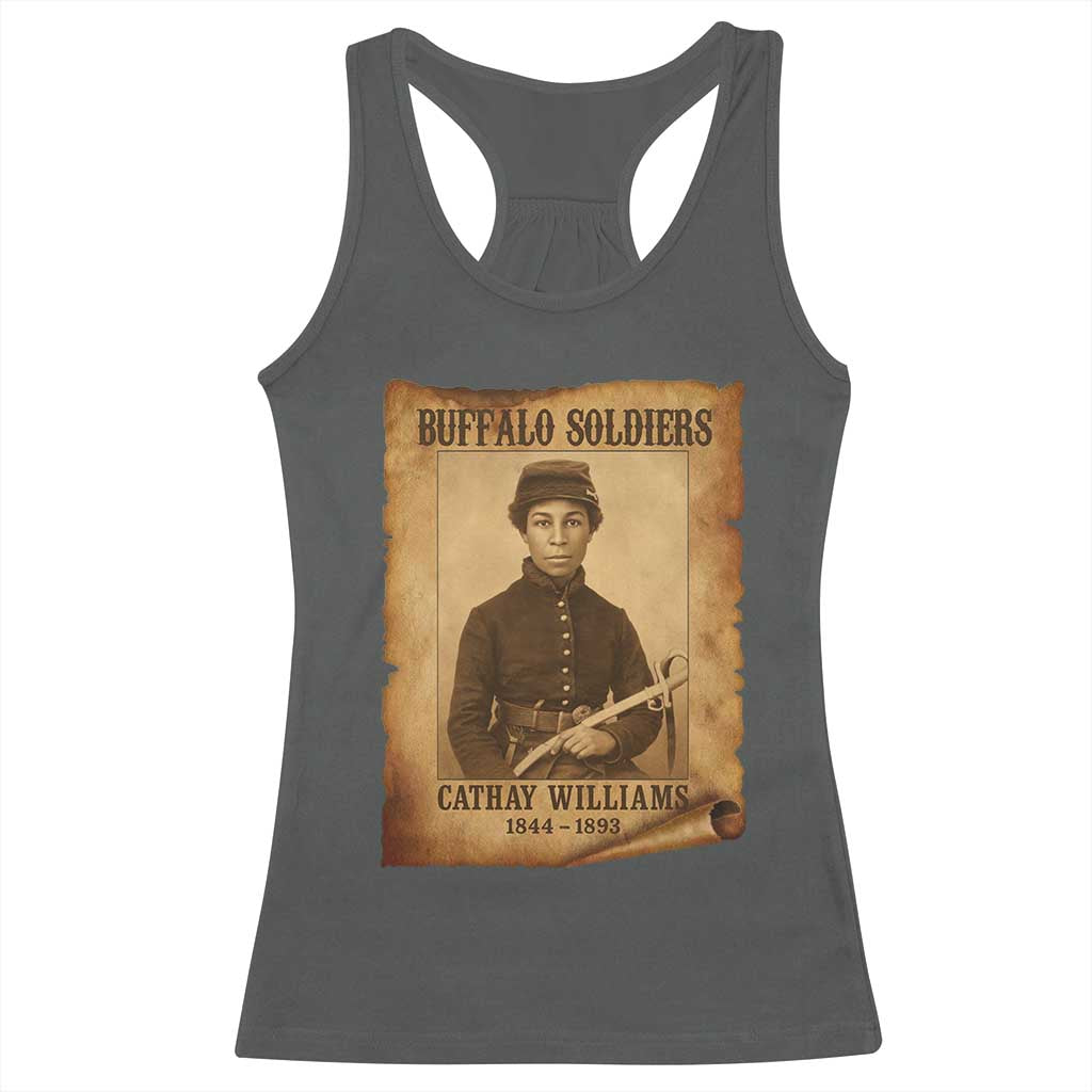 Cathay Williams Racerback Tank Top Buffalo Soldier First African American Female Soldier TS10 Dark Heather Print Your Wear