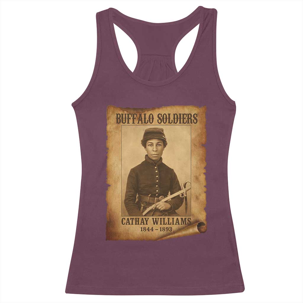 Cathay Williams Racerback Tank Top Buffalo Soldier First African American Female Soldier TS10 Maroon Print Your Wear