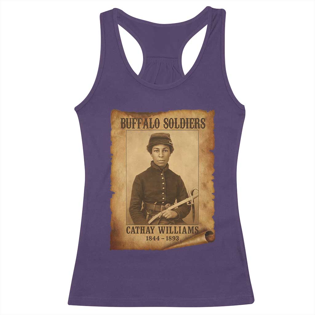 Cathay Williams Racerback Tank Top Buffalo Soldier First African American Female Soldier TS10 Purple Print Your Wear