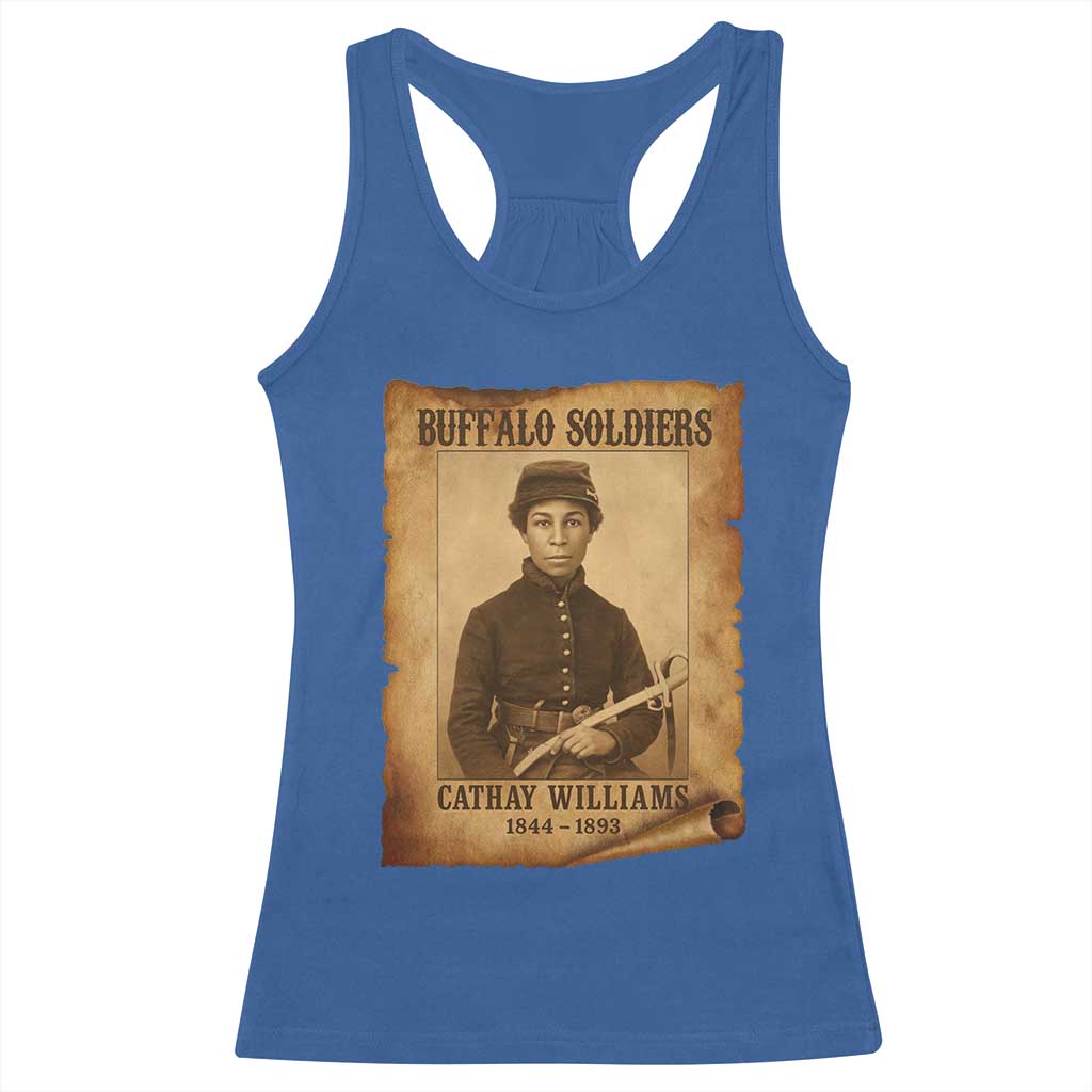 Cathay Williams Racerback Tank Top Buffalo Soldier First African American Female Soldier TS10 Royal Blue Print Your Wear