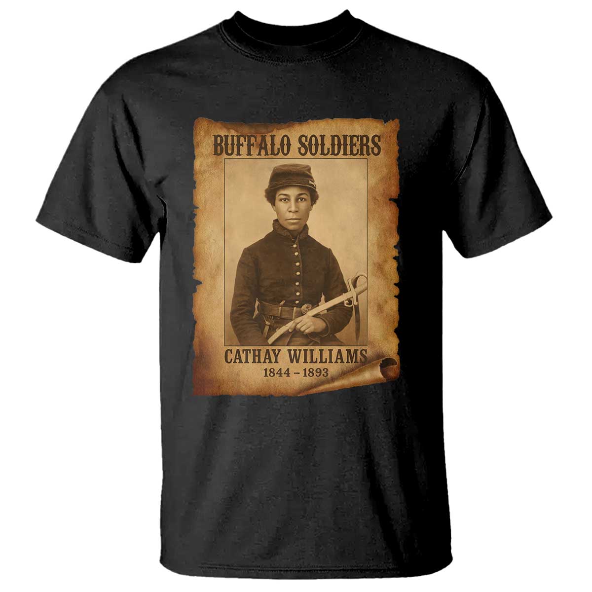 Cathay Williams T Shirt Buffalo Soldier First African American Female Soldier TS10 Black Print Your Wear