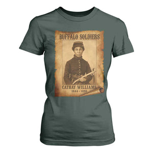 Cathay Williams T Shirt For Women Buffalo Soldier First African American Female Soldier TS10 Dark Forest Green Print Your Wear