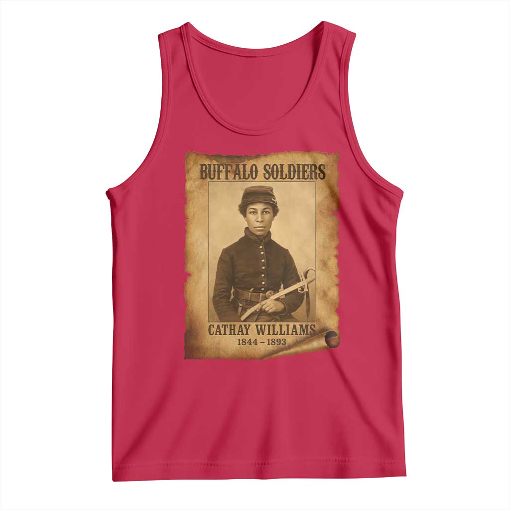 Cathay Williams Tank Top Buffalo Soldier First African American Female Soldier TS10 Red Print Your Wear