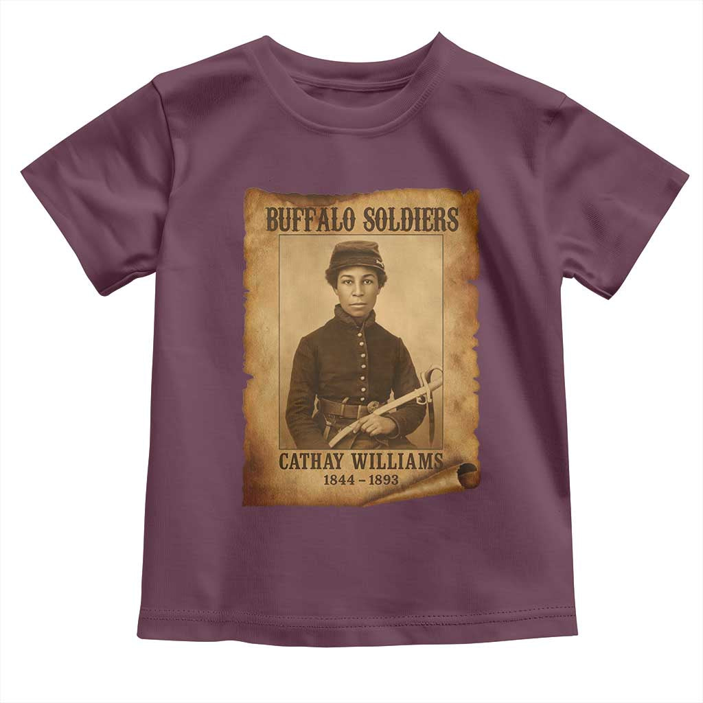 Cathay Williams Toddler T Shirt Buffalo Soldier First African American Female Soldier TS10 Maroon Print Your Wear