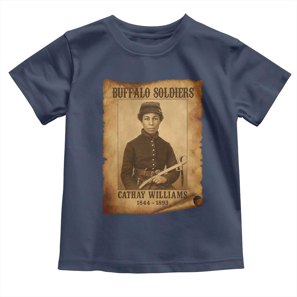 Cathay Williams Toddler T Shirt Buffalo Soldier First African American Female Soldier TS10 Navy Print Your Wear